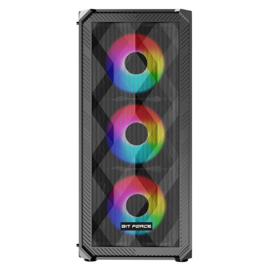 Slika Bit Force PALADIN ARGB-4 Gaming Midi Tower ATX kućište bez napajanja, crno
