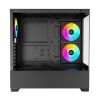 Slika Bit Force SPARK ARGB-TG3 Midi Tower ARGB Gaming PC ATX kućište bez napajanja, crno