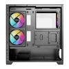 Slika Bit Force SPARK ARGB-TG3 Midi Tower ARGB Gaming PC ATX kućište bez napajanja, crno