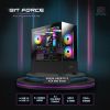 Slika Bit Force SPARK ARGB-TG3 Midi Tower ARGB Gaming PC ATX kućište bez napajanja, crno