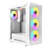 Slika Bit Force SWAN ARGB-4 Gaming Midi Tower ATX kućište bez napajanja, bijelo