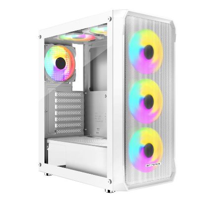 Slika Bit Force SWAN ARGB-4 Gaming Midi Tower ATX kućište bez napajanja, bijelo