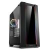 Slika Sharkoon Elite Shark CA200G Tower ATX kućište, bez napajanja, prozirna bočna stranica, RGB, crno