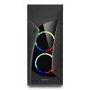 Slika Sharkoon NIGHT SHARK RGB Midi-Tower ATX kućište bez napajanja, prozirna bočna stranica, RGB prednji/stražnji ventilatori 3×120mm, crno