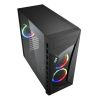 Slika Sharkoon NIGHT SHARK RGB Midi-Tower ATX kućište bez napajanja, prozirna bočna stranica, RGB prednji/stražnji ventilatori 3×120mm, crno
