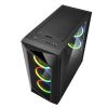 Slika Sharkoon REV200 Midi Tower ATX kućište bez napajanja, prozirna bočna stranica, prednji/stražnji RGB ventilatori 5×120mm, crno