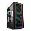 Slika Sharkoon RGB WAVE Midi Tower ATX kućište bez napajanja, prozirna bočna stranica, prednji/stražnji RGB ventilatori 4×120mm, crno