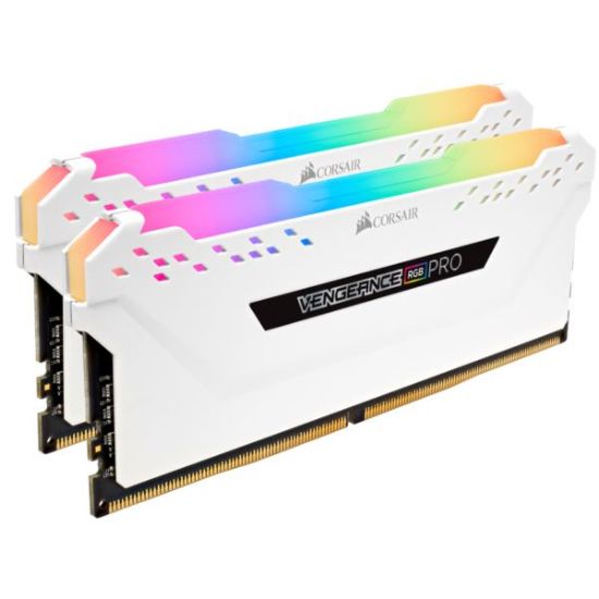 Slika DIMM DDR4  8 GB x2 Kit 2666 MHz Corsair, white,CMW16GX4M2A2666C16W