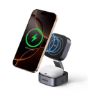 Slika UGREEN 2in1 Qi2 Magnetic Foldable punjač, 15W, sivi