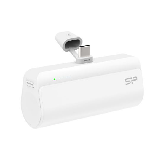Slika Power Bank Silicon Power QD50, 5000mAh, 20W, integrated Type C connector+Type C port, QC3.0+PD, bijeli