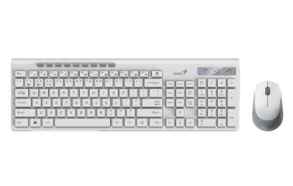 Slika Genius SlimStar 8230, tipkovnica i miš,silent, bijelo