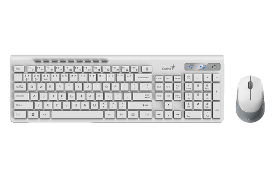 Slika Genius SlimStar 8230, tipkovnica i miš,silent, bijelo