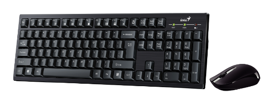 Slika Genius KM-8101, bežična tipkovnica i miš, crna