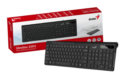 Slika Genius SlimStar 230 II, tipkovnica, USB, crna