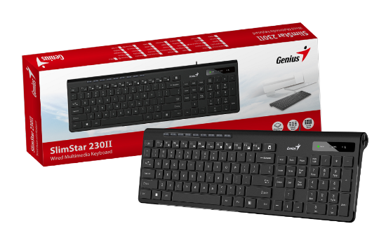 Slika Genius SlimStar 230 II, tipkovnica, USB, crna