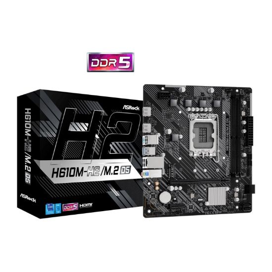 Slika ASRock MB H610M-H2/M.2 D5 S.1700,2× DDR5/5600MHz, PCIe 4.0, G-LAN, 2×HDMI, mATX