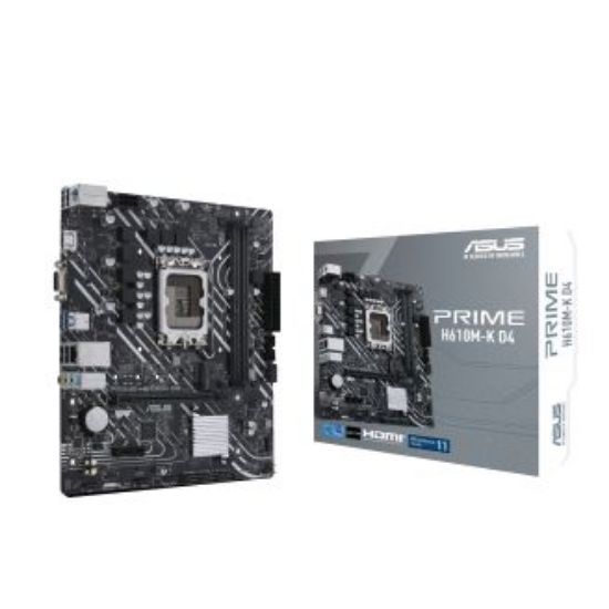 Slika ASUS PRIME H610M-K D4, S.1700, 2xDDR4/3200MHz, PCIe 4.0, G-LAN, VGA/HDMI, mATX