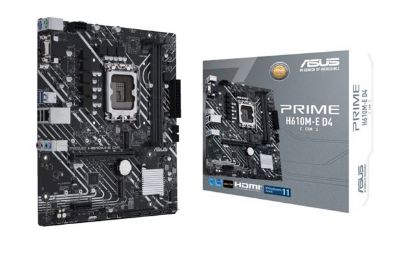 Slika ASUS PRIME H610M-E D4-CSM, S.1700, PCIe 4.0, G-LAN, VGA/HDMI/DP, mATX