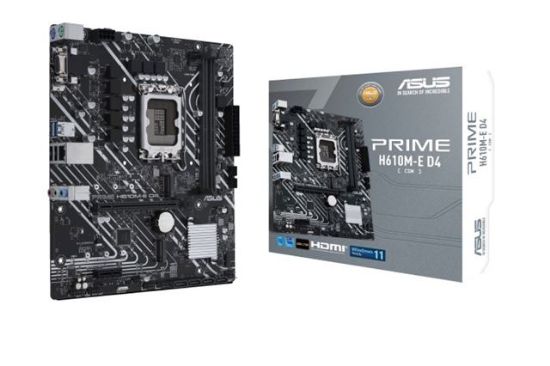 Slika ASUS PRIME H610M-E D4-CSM, S.1700, PCIe 4.0, G-LAN, VGA/HDMI/DP, mATX