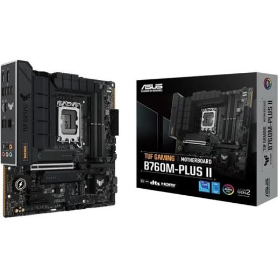 Slika ASUS TUF GAMING B760M-PLUS II, S.1700, 4xDDR5/7800+MHz, PCIe 5.0, 2.5G-LAN, HDMI/DP, mATX