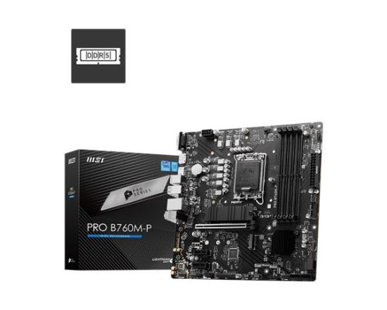 Slika MSI PRO B760M-P, S.1700, 4xDDR5/6800MHz, PCIe 4.0, G-LAN, VGA/HDMI/DP, mATX
