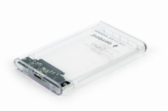 Slika Eksterno kućište 2.5'' S-ATA - USB3.0 Gembird, for 9.5 mm drive, transparent plastic