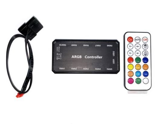 Slika NaviaTec RGB Computer PC Case Fan Controller with Remote Control