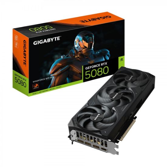 Slika GeForce RTX 5080 16GB 256-bit Gigabyte WINDFORCE SFF, HDMI, 3x DP
