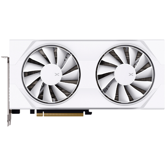 Slika AMD Radeon RX 9060 XT 8GB GDDR6 128-bit XFX White Gaming OC, 2x DP, HDMI