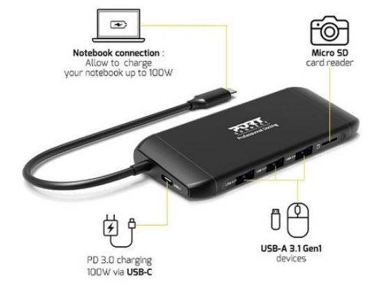 Slika Port docking travel  USB-C,1x4K ili 2xFHD, do 100W