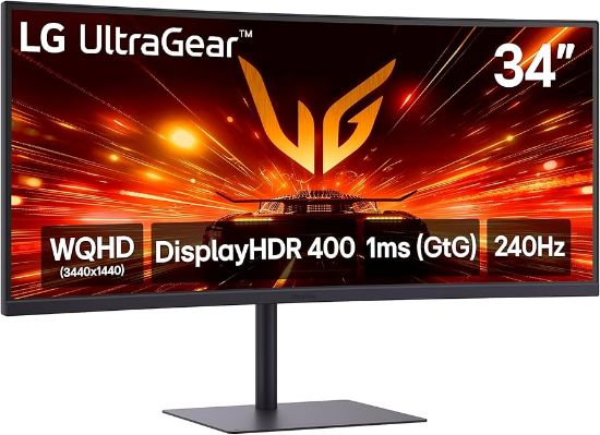 Slika LED 34" LG UltraGear™ WQHD Zakrivljeni Gaming Monitor 34G630A