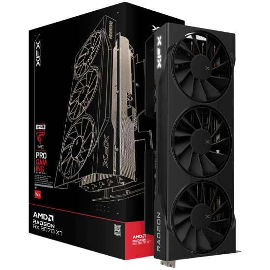Slika AMD Radeon RX 9070XT 16GB GDDR6 256-bit XFX Swift Triple Fan, HDMI 3xDP