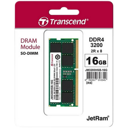 Slika SODIMM DDR4 16 GB 3200 MHz Transcend JetRam Unbuffered 1Gx8, JM3200HSB-16G