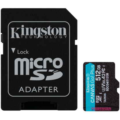 Slika Secure Digital card Micro 512 GB Kingston Canvas Go! Plus, SDCG4/512GB