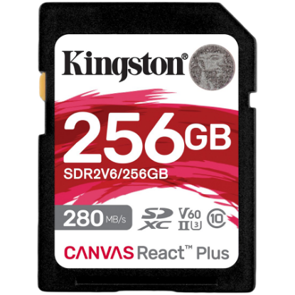 Slika Secure Digital card 256 GB Kingston Canvas React Plus SDXC UHS-II U3 V60