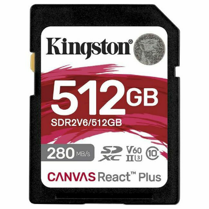 Slika Secure Digital card 512 GB Kingston Canvas React Plus SDXC UHS-II U3 V60
