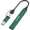 Slika USB Hub 3.0 4-port Canyon DS-02 4 in 1 HUB, USB-A/C, Green