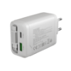 Slika USB punjač zidni CANYON OnCharge 65RC Build-In Cable USB-C 65W White