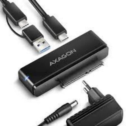 Slika USB3.2 Gen2 Type-C Axagon ADSA-FPX SATA 6G, 2,5"/3,5" HDD/SSD, C-A Adapter