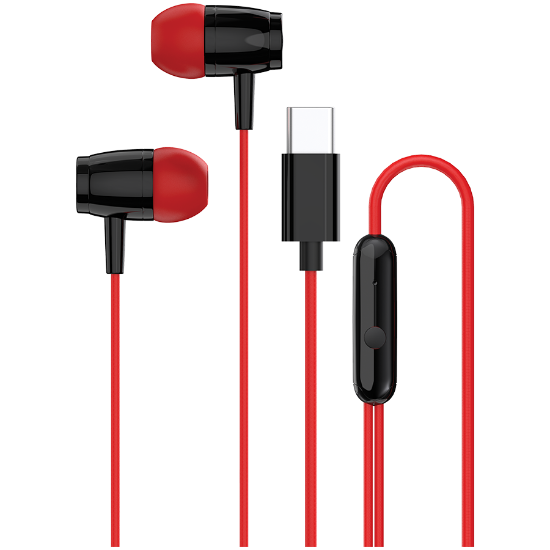 Slika CANYON headphones SEP-5 TYPE-C Red