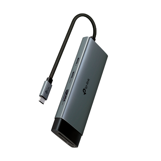 Slika USB Hub 3.0 7-port TP-Link UH7020C HDMI 1x USB-C PD 100W Port, SD + microSD(TF), 2x USB-A, 1x USB-C