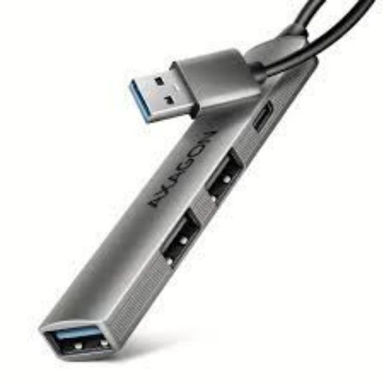 Slika USB Hub 3.2 4-port Axagon HUE-STA Mini 4x USB3.2 Gen1, HUE-STA, 12cm USB-A kabel