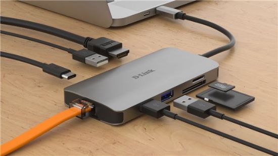 Slika USB Hub 3.0 8-port D-Link DUB-M810 8-in-1 USB-C