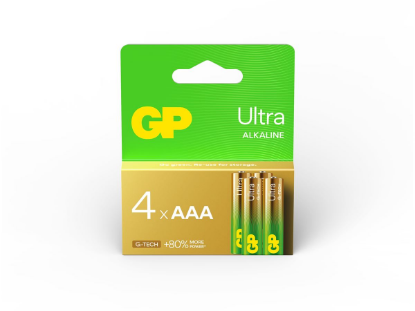 Slika AAA (R03) 1,5 V GP LR03-SB4 Ultra Alkaline, 4-pack