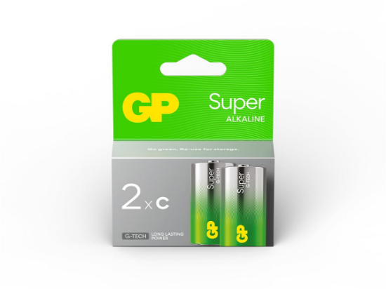 Slika C (R14) 1,5 V GP LR14-SB2 Super Alkaline, 2-pack