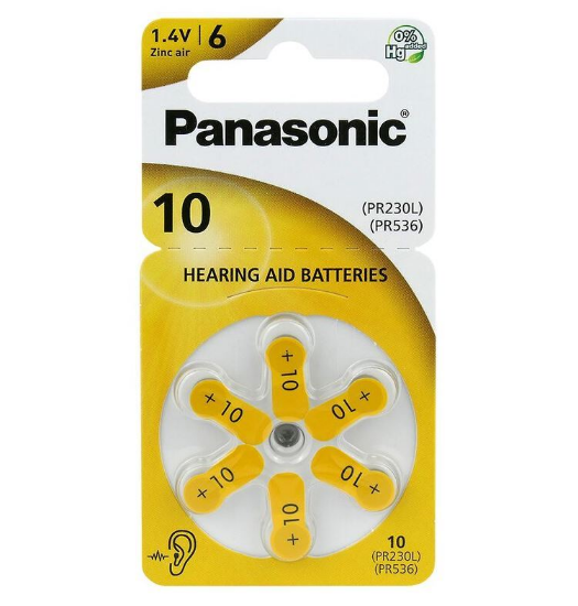 Slika PR230 Panasonic PR230/6LB, Zinc Air, 6-pack