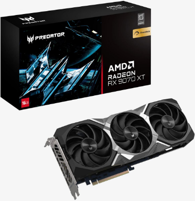 Slika AMD Radeon RX 9070 XT 16GB 256-bit GDDR6 Acer AMD PB RX9070XT, DP.Z4FWW.P01