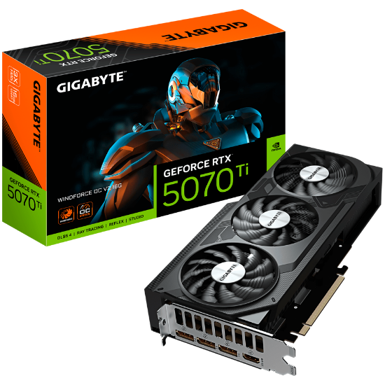 Slika GeForce RTX 5070 Ti 16GB GDDR7 256-bit Gigabyte WINDFORCE OC V2