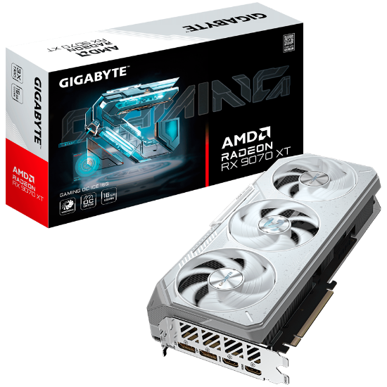 Slika AMD Radeon RX 9070 XT 16GB 256-bit GDDR6 Gigabyte GAMING OC ICE