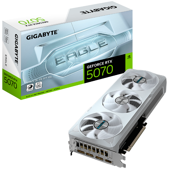 Slika GeForce RTX 5070 12GB GDDR7 192-bit Gigabyte EAGLE OC ICE SFF